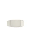 Sterling Forever Reta Polished Signet Ring