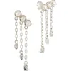 Sterling Forever Rhiannon Cultured Pearl & Cubic Zirconia Drop Earrings In Metallic