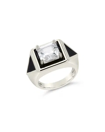 Sterling Forever Rhodium Plated Cz Bruna Ring