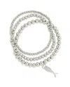 Sterling Forever Rhodium Plated Cz Champagne Flute Charm Stretch Bracelet