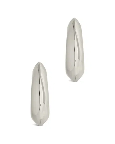 Sterling Forever Rhodium Plated Danika Hoops In White