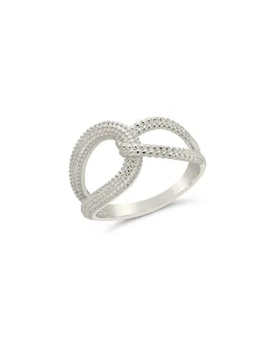 STERLING FOREVER STERLING FOREVER RHODIUM PLATED INTERLOCKING CHAIN RING