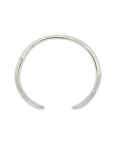 Sterling Forever Rhodium Plated Large Spike Cuff Bracelet