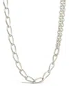 Sterling Forever Rhodium Plated Milan Layered Chain Necklace