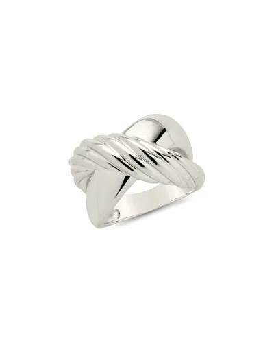 STERLING FOREVER STERLING FOREVER RHODIUM PLATED MYRA CROSS RING