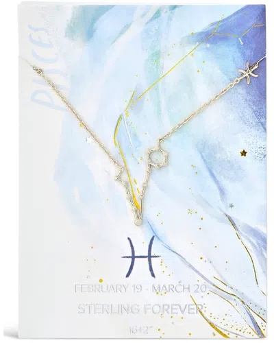 Sterling Forever Rhodium Plated Pisces Pendant Necklace