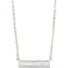 Sterling Forever Ricki Cubic Zirconia Bar Pendant Necklace