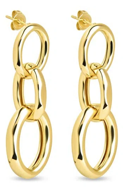 Sterling Forever Rina Chain Link Drop Earrings In Gold