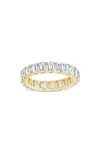 Sterling Forever Rio Baguette Cubic Zirconia Eternity Band Ring In Gold