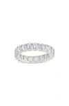 Sterling Forever Rio Baguette Cubic Zirconia Eternity Band Ring In Silver