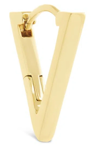 Sterling Forever Robyn Pointed Hoop Earrings In Gold