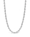Sterling Forever Rope Twist Chain Necklace In Silver