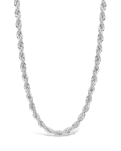 Sterling Forever Rope Twist Chain Necklace In Silver