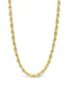 Sterling Forever Rope Twist Chain Necklace In Gold