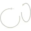 Sterling Forever Rope Twist Hoop Earrings In Metallic