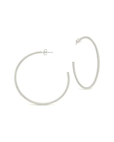 Sterling Forever Rope Twist Hoops In Gold