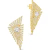 Sterling Forever Rosanne Cubic Zirconia Statement Stud Earrings In Gold