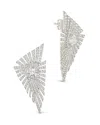 Sterling Forever Rosanne Cubic Zirconia Statement Stud Earrings In Metallic