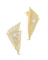 Sterling Forever Rosanne Cubic Zirconia Statement Stud Earrings In Gold