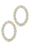 Sterling Forever Rosario Cz Front Hoop Earrings In Gold