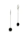 Sterling Forever Rose Petal Long Drop Earrings