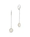 Sterling Forever Rose Petal Long Drop Earrings