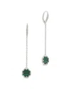 Sterling Forever Rose Petal Long Drop Earrings