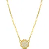Sterling Forever Rose Petal Pendant Necklace In Gold