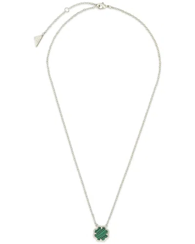 Sterling Forever Rose Petal Pendant Necklace In White