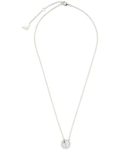 Sterling Forever Rose Petal Pendant Necklace In White