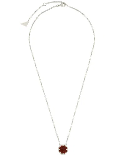 Sterling Forever Rose Petal Pendant Necklace In White