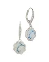 Sterling Forever Rose Petal Short Drop Earrings
