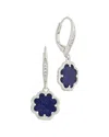 Sterling Forever Rose Petal Short Drop Earrings
