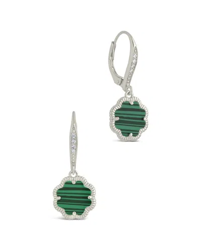 STERLING FOREVER STERLING FOREVER ROSE PETAL SHORT DROP EARRINGS