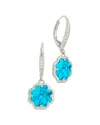 Sterling Forever Rose Petal Short Drop Earrings
