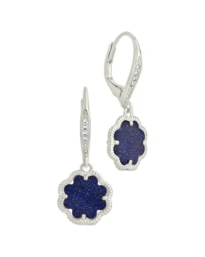 STERLING FOREVER STERLING FOREVER ROSE PETAL SHORT DROP EARRINGS