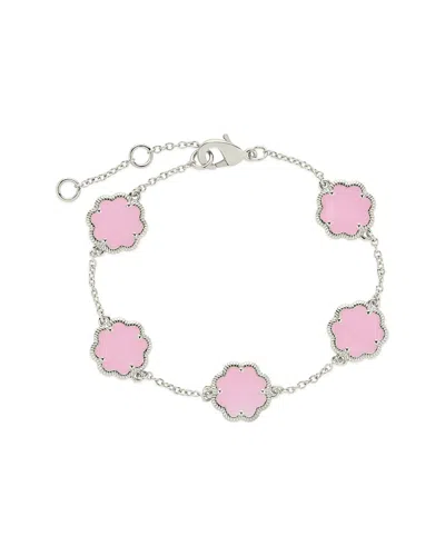STERLING FOREVER STERLING FOREVER ROSE PETAL STATION BRACELET