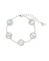 Sterling Forever Rose Petal Station Bracelet
