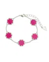Sterling Forever Rose Petal Station Bracelet