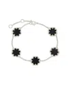 Sterling Forever Rose Petal Station Bracelet
