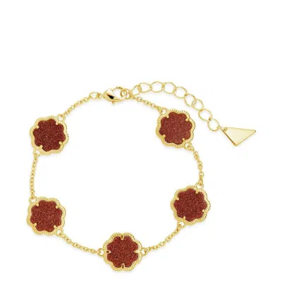 Sterling Forever Rose Petal Station Bracelet