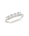Sterling Forever Rowan Cubic Zirconia 5-stone Ring In Metallic