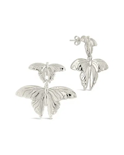 STERLING FOREVER STERLING FOREVER ROWENA BUTTERFLY DROP STUD EARRINGS