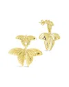 Sterling Forever Gold-tone Or Silver-tone Butterfly Rowena Drop Studs In Gold