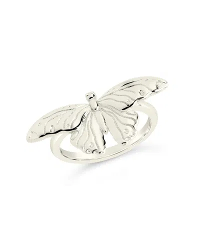 Sterling Forever Rowena Butterfly Ring In Silver