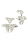Sterling Forever Gold-tone Or Silver-tone Butterfly Rowena Drop Studs