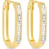 Sterling Forever Roxanne Cubic Zirconia Hoop Earrings In Gold