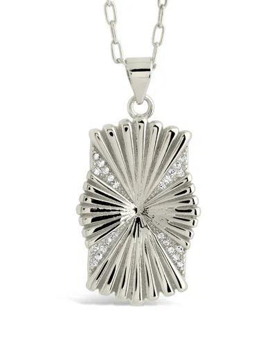 Sterling Forever Royale Cz Pendant Necklace In Silver