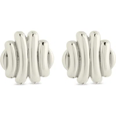 Sterling Forever Rudy Textured Stud Earrings In Silver