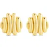 Sterling Forever Rudy Textured Stud Earrings In Gold